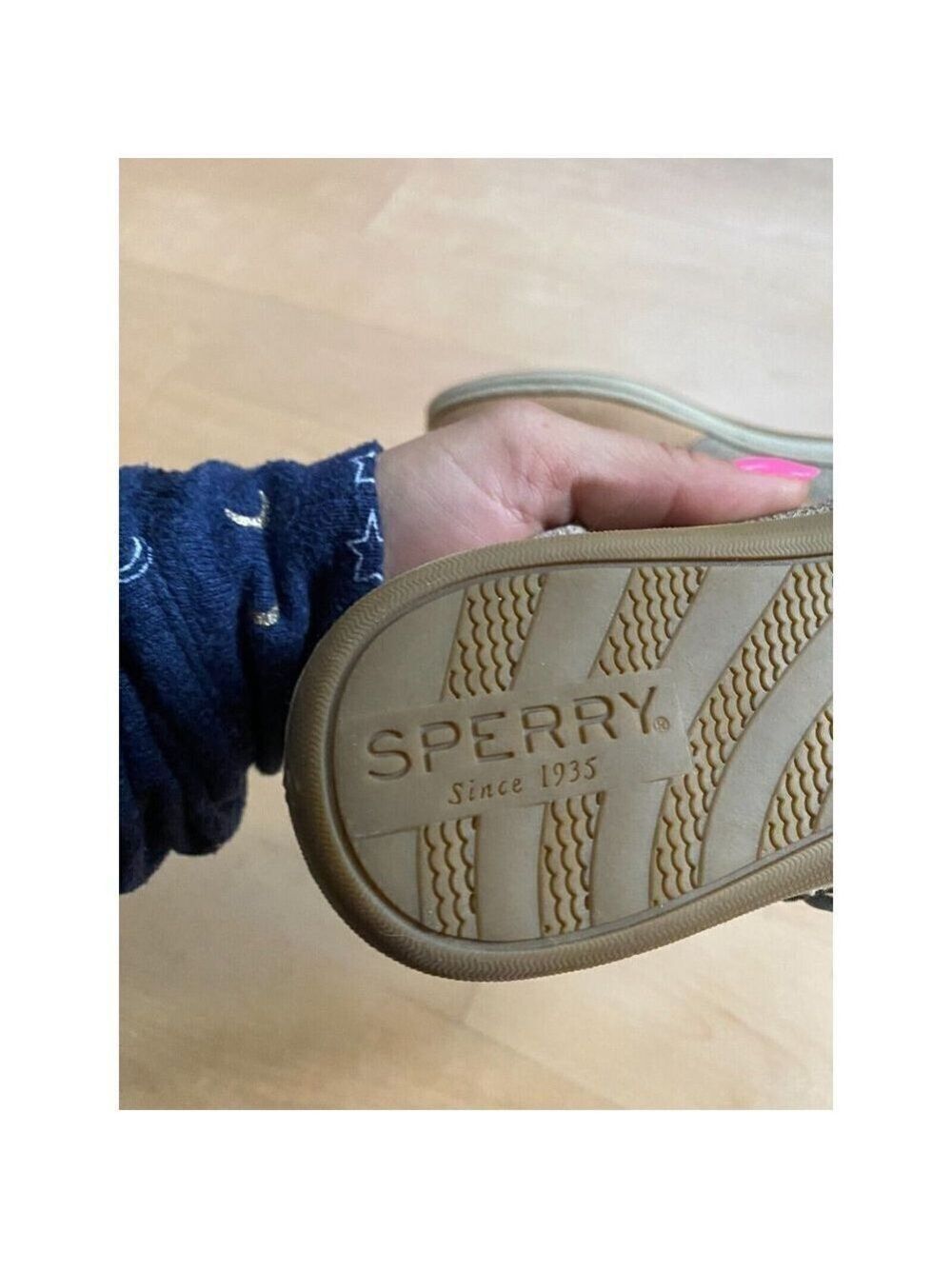 SPERRY BNWT Women boat shoe "songfish" canvas linen oat - Picture 5 of 9